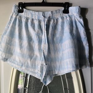 GAP Women's Blue Tie-Dye Pajama Shorts 100% Cotton